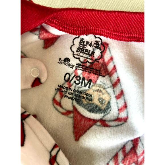 Elf on The Shelf Blanket Sleeper Holiday Pajamas Infants 0/3 mos - Picture 3 of 3